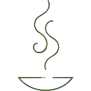 Ikona unoszącego się dymu kadzidła — symbol aromaterapii